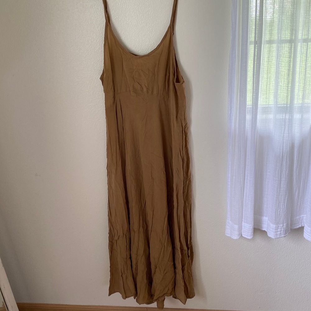 ACACIA Emmett Dress size XL Almond color in Tencel Rayon